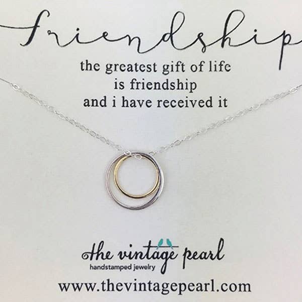 The Vintage Pearl "Friendship" Necklace (sterling silver & gold)