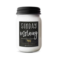 13 oz Mason Jar Soy Candle: Sunday Morning, by Milkhouse