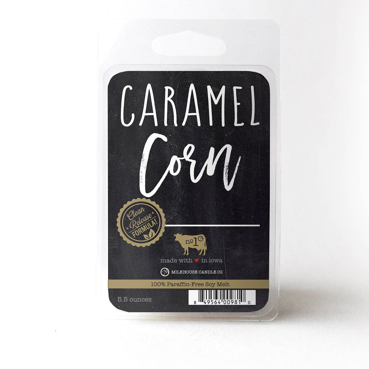 5.5 oz Scented Soy Wax Melts: Caramel Corn, by Milkhouse